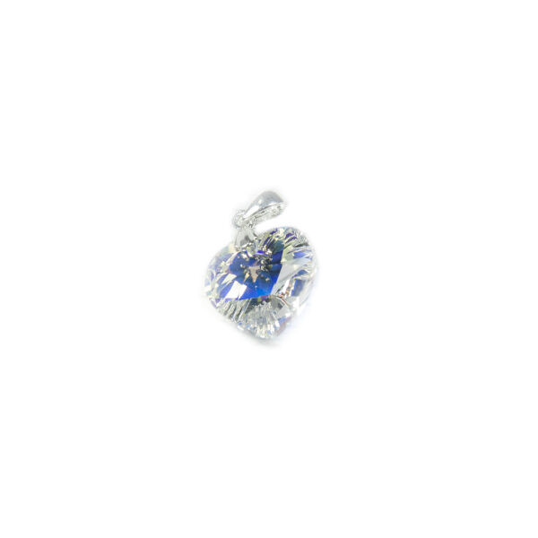 D2906 - DIJE DE PLATA 925 CORAZON CRISTAL MEDIANO