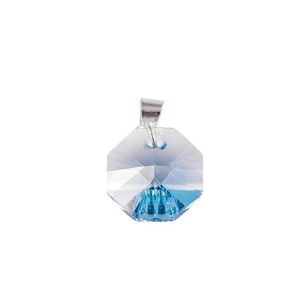 DIJE DE PLATA 925 ZIRCONIA FACETADO 8 LADOS - D2918