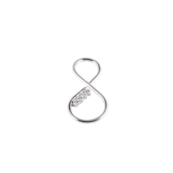 DIJES DE PLATA 925 INFINITO GRANDE CON 4 CUBIC - D2928