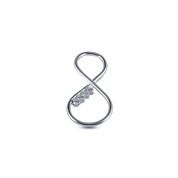 DIJES DE PLATA 925 INFINITO GRANDE CON 4 CUBIC - D2928 - Image 2