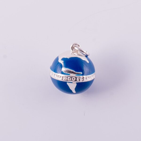DIJE PLATA 925 MUNDO AZUL PEQUEÑO - D2934 - Image 2