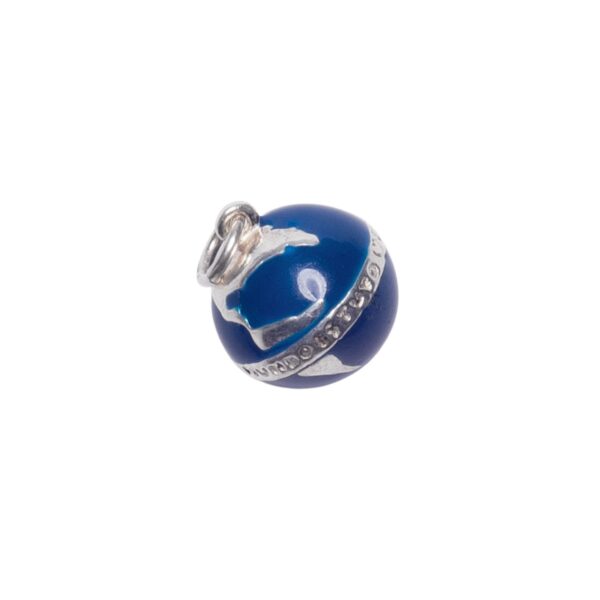 DIJE PLATA 925 MUNDO AZUL PEQUEÑO - D2934