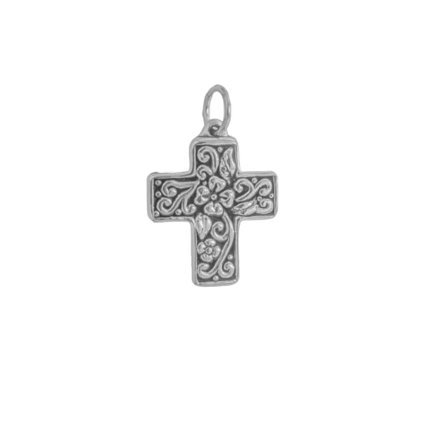 D3036- DIJE PLATA 925 INFLADO CRUZ LABRADO