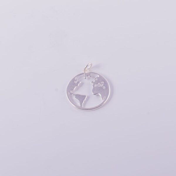 DIJE DE PLATA 925 GLOBO TERRAQUEO CALADO-D484 - Image 2