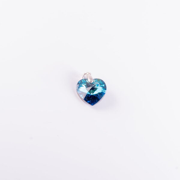 D513 - DIJE DE PLATA 925 CORAZON CRISTAL