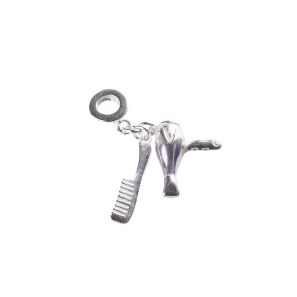 DIJE DE PLATA 925 CON PEINE Y SECADOR DE PELO - D939 - Image 2