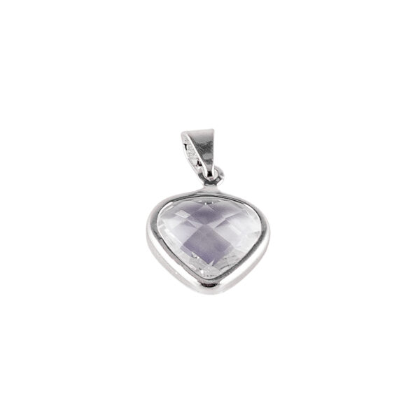 DIJE DE PLATA 925 CORAZON CON ZIRCONIA-DC2700