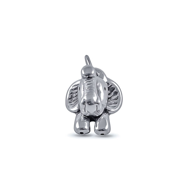 DIJE DE PLATA 925 INFLADO CON CARA DE ELEFANTE - DIJ003