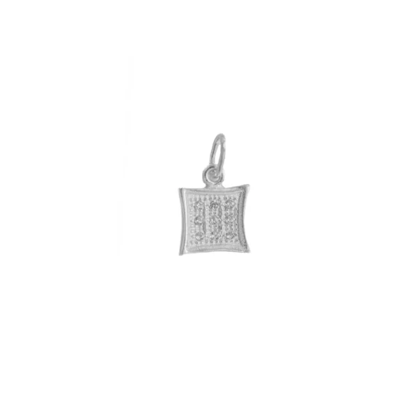 DJ0060X- DIJE PLATA 925 RECTANGULAR MICRO ZIRCONIAS