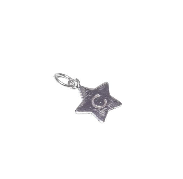 DIJE DE PLATA 925 CON ESTRELLA Y LETRA C GRABADA - DJ17 - Image 2