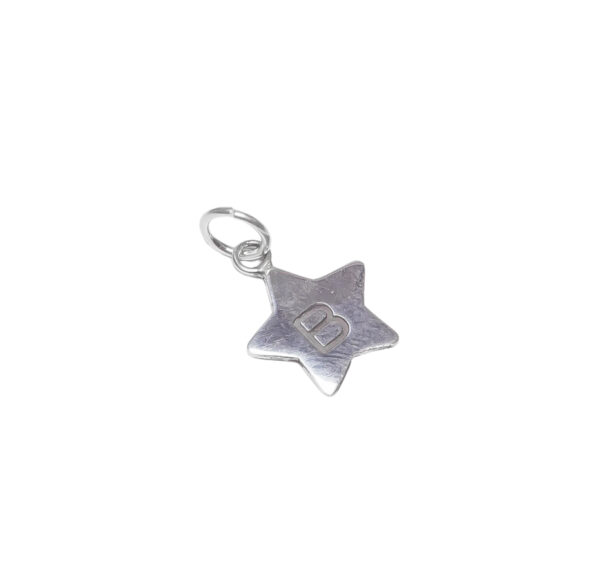 DIJE DE PLATA 925 ESTRELLA CON LETRA B GRABADA - DJ18 - Image 2