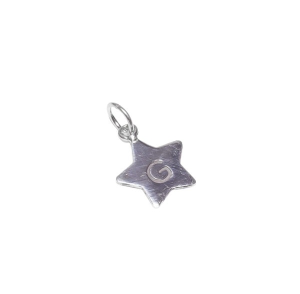 DIJE DE PLATA 925 ESTRELLA CON LETRA G GRABADA – DJ21 - Image 2