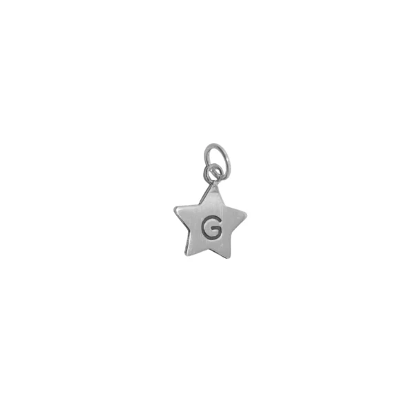 DIJE DE PLATA 925 ESTRELLA CON LETRA G GRABADA – DJ21