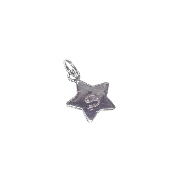 DIJE DE PLATA 925 ESTRELLA CON LETRA S GRABADA – DJ24 - Image 2