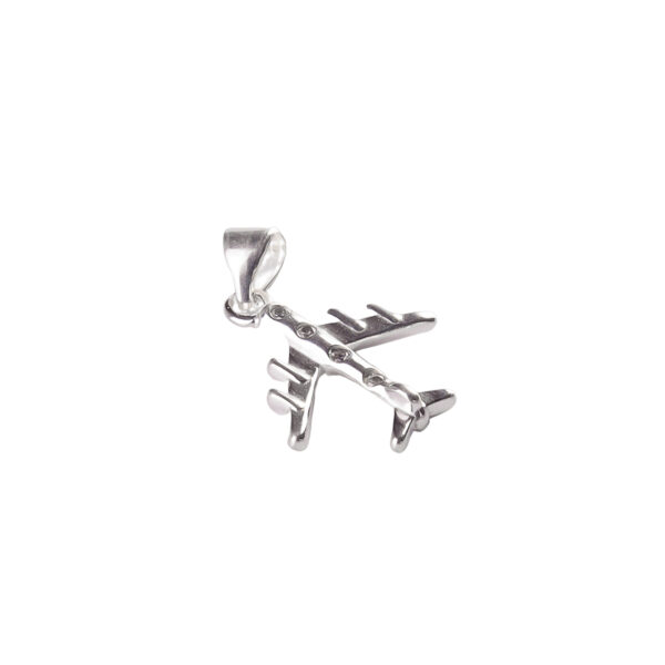 DIJE DE PLATA 925 AVION CON ZIRCONIA - DJA15 - Image 2
