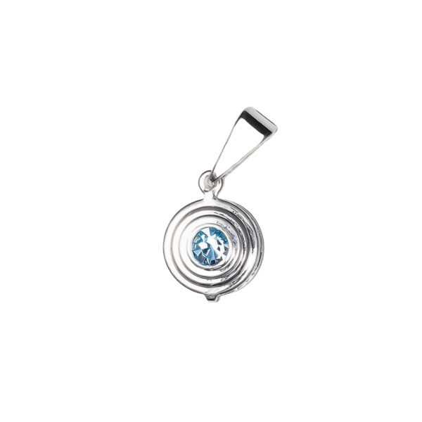 DIJE DE PLATA 925 CIRCULO CON ZIRCONIA EN EL CENTRO - DJZ67 - Image 3