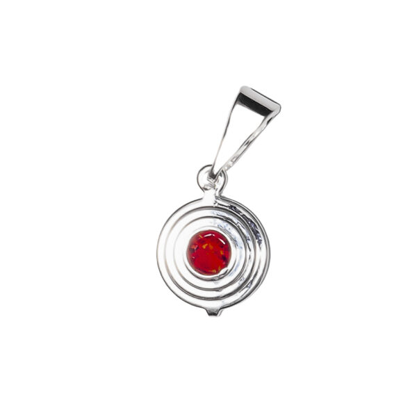 DIJE DE PLATA 925 CIRCULO CON ZIRCONIA EN EL CENTRO - DJZ67 - Image 2