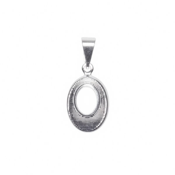 DIJE DE PLATA 925 CON FORMA DE OVALO HUECO-DL8787