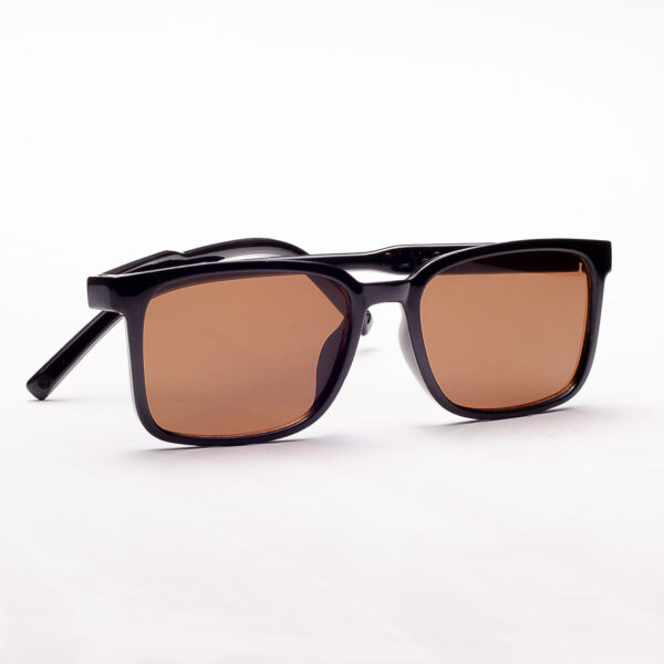 LENTES DE MODA MARRONES CON MARCO NEGRO - LE1003 - Image 2