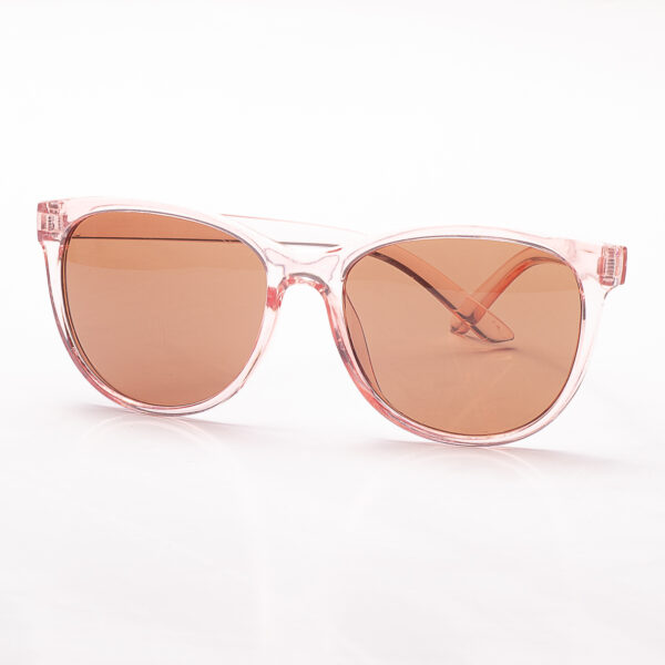 LENTES DE MODA MARRON CON MARCO ROSA TRANSPARENTE - LE1005