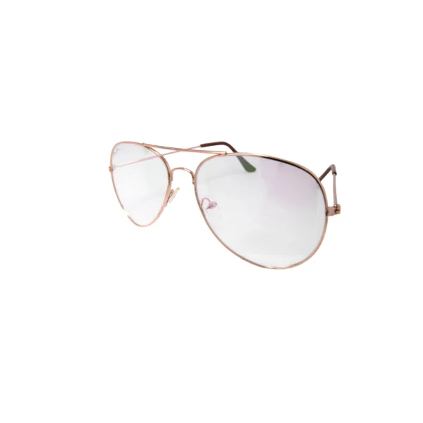 LEA35- Armazón Anteojo Metal Unisex con detalles dorado