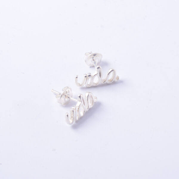 PB0578 - AROS DE PLATA 925 VIDA LETRA CURSIVA - Image 2