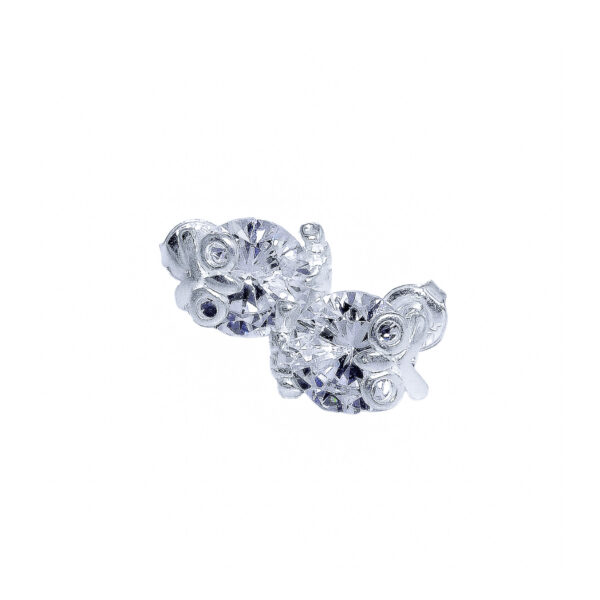 AROS DE PLATA 925PASANTE EN FORMA DE BUHO ZIRCONIA-PB0620 - Image 2