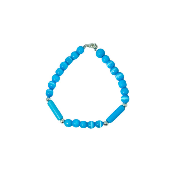 PULSERA SEMI JOYA PLATA 925 Y BIJOUTERIE BOLITAS TURQUESA - Image 2