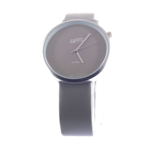 RELOJ ZAFIRA CUADRANTE GRIS MALLA CUERINA-RE0131 - Image 2