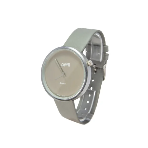 RELOJ ZAFIRA CUADRANTE GRIS MALLA CUERINA-RE0131
