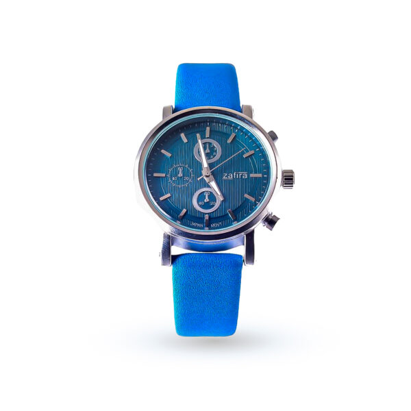 RELOJ ZAFIRA MALLA AZUL FONDO AZUL-RE437