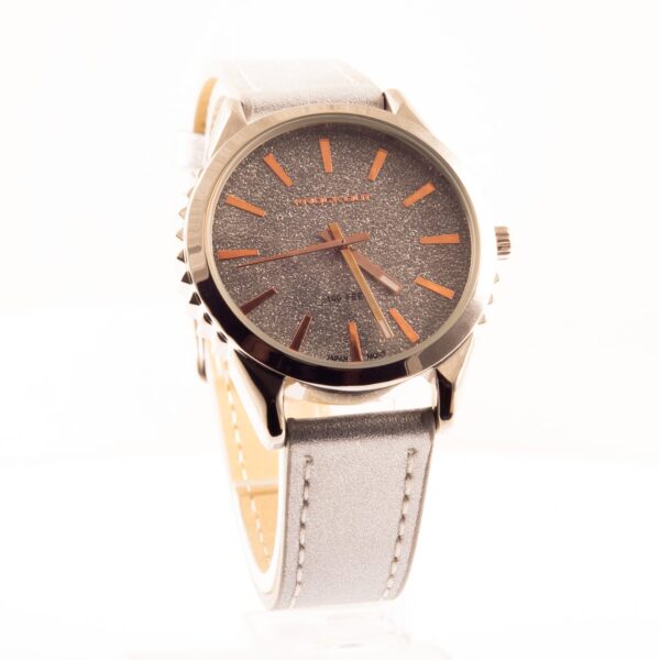RELOJ KNOCK OUT CON MALLA DE CUERO ECOLOGICO Y DETALLES ROSE - Image 2