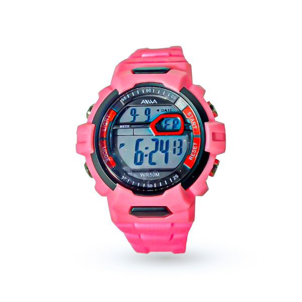 RELOJ AIWA ROSA CON DETALLES NEGROS-RE650