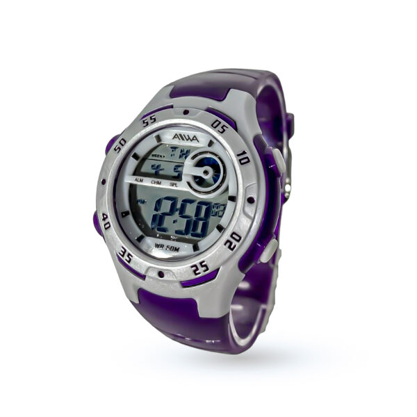 RELOJ AIWA NEGRO CON DETALLES GRISES-RE653