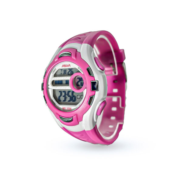 RELOJ AIWA ROSA CON DETALLES BLANCOS-RE657
