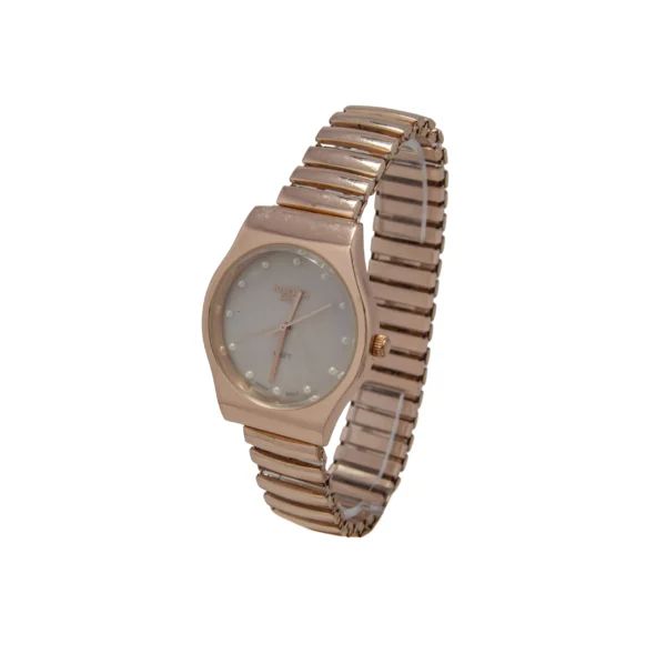 REK09- RELOJ KNOCK OUT ROSE MALLA METAL