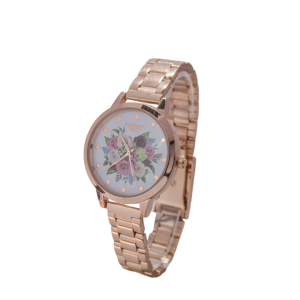 REK22- RELOJ KNOCK OUT ROSE MALLA METAL
