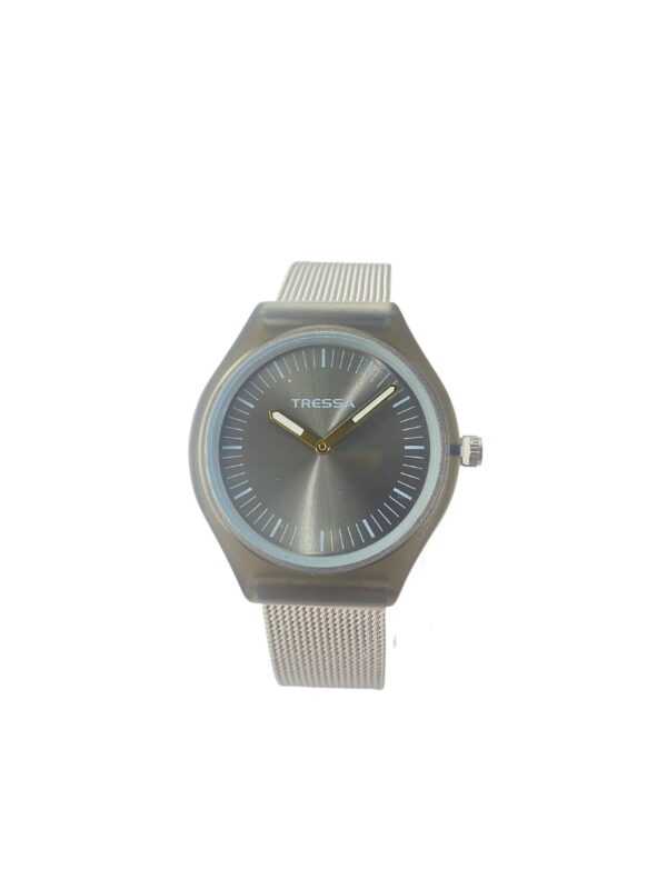 RET04-RELOJ TRESSA CON MALLA PLATEADA Y CUADRANTE GRIS - Image 2