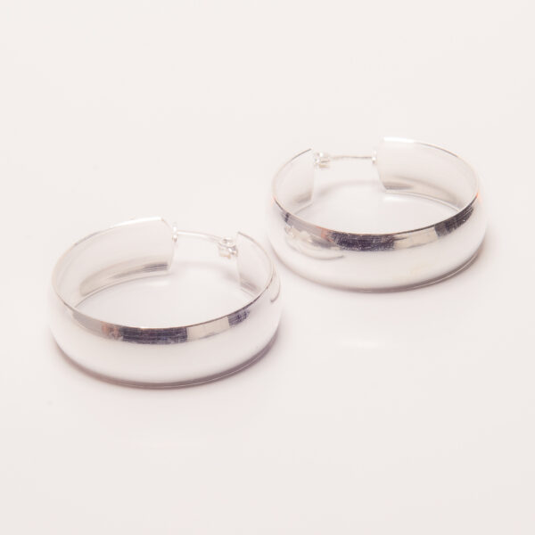 ARGOLLA ACERO BLANCO CIERRE ITALIANO 30 MM ANCHA - ACEA81