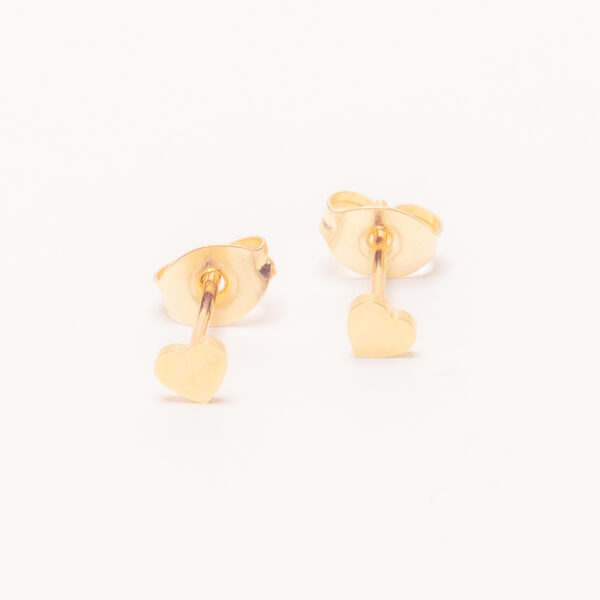 AROS PASANTES ACERO DORADO CORAZON MINI - ACEA904