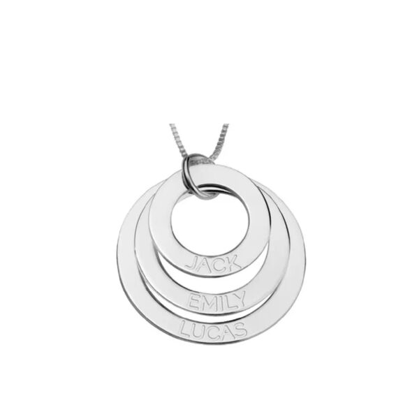 DIJE PLATA 925 TRIPLE ARGOLLA CON GRABADO - JOPE01