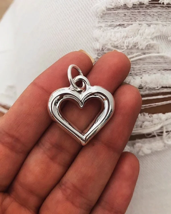 DIJ3067- DIJE PLATA 925 INFLADO CORAZON