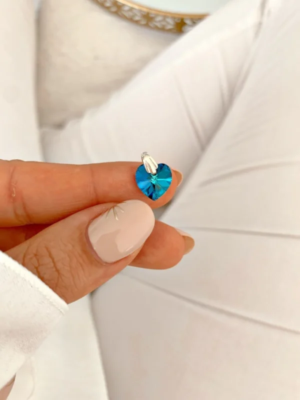 DSW82- DIJE DE PLATA 925 CRISTAL SWAROVSKI AZUL