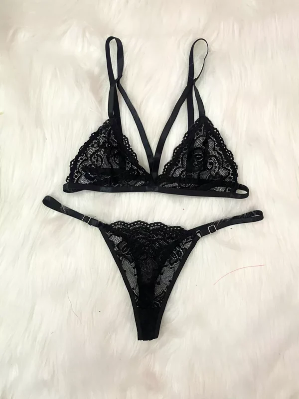 L1008- CONJUNTO LENCERÍA DOBLE TIRA SEXY - TALLE :85 AL 100