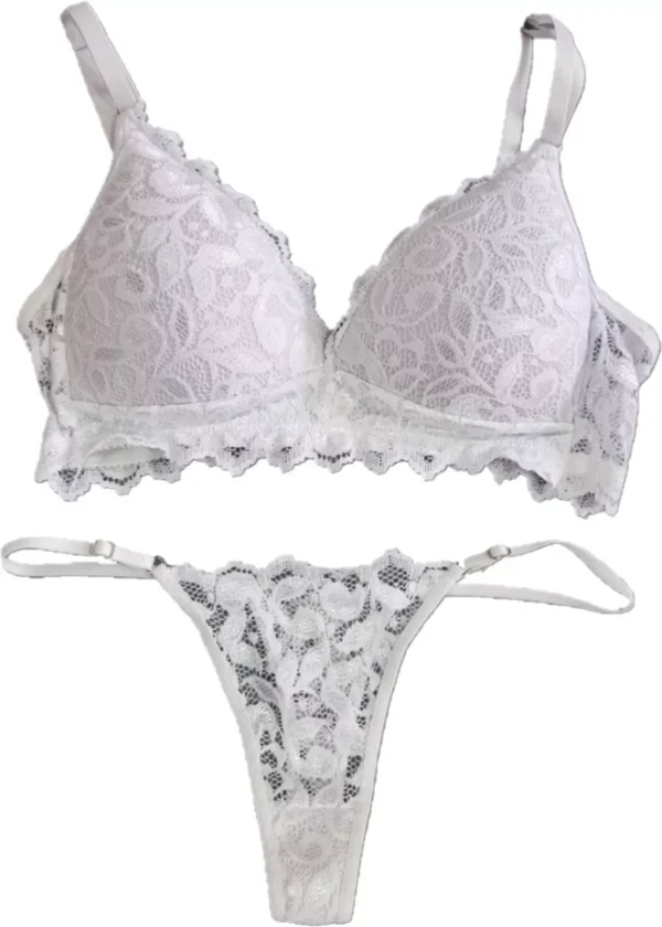L1010- CONJUNTO ENCAJE TRIANGULO SOFT ROPA INTERIOR - TALLE :85 AL 100