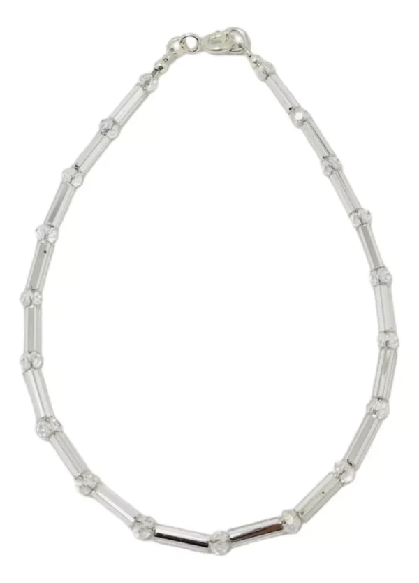 P4384B- PULSERA MOSTACILLA CON CANUTILLOS DE PLATA 925 - Image 2