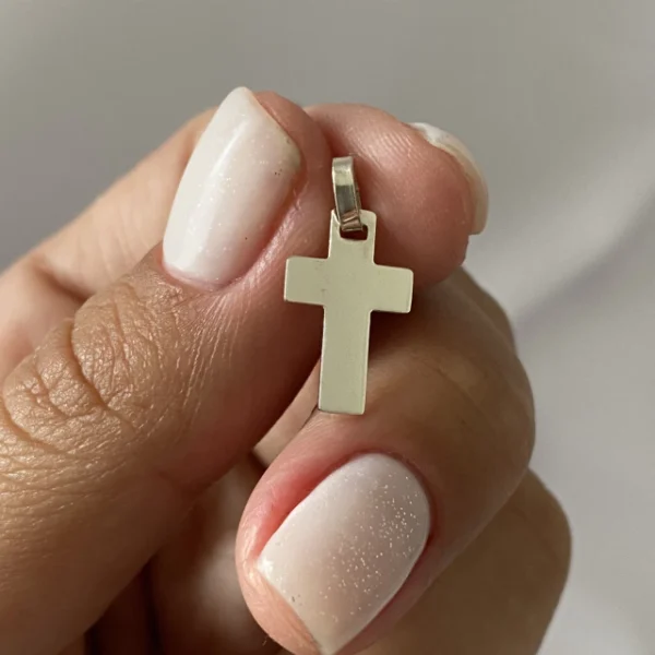 DIJL003- DIJE PLATA 925 LISO CRUZ 2,5 CM