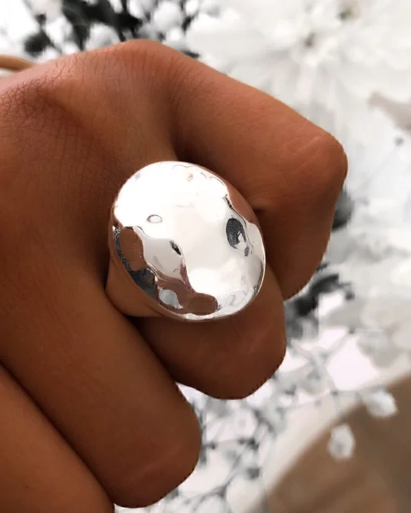 ANI1015- ANILLO INFLADO PLATA 925 (MEDIDA ESTANDAR)