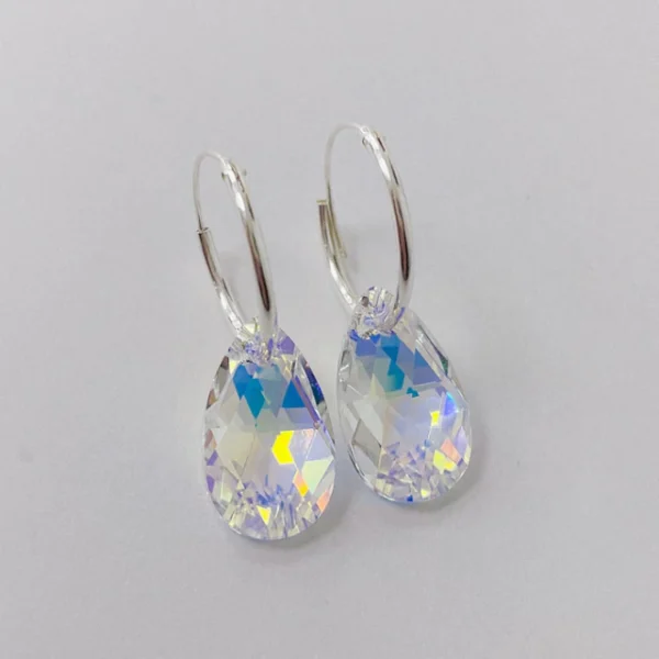 AROS ARGOLLAS DE PLATA 925 CON DIJE CRISTAL SWAROVSKI- ARSA07A15