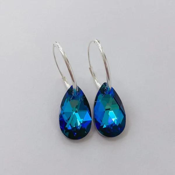 AROS ARGOLLAS DE PLATA 925 CON DIJE CRISTAL SWAROVSKI- ARSA07A16